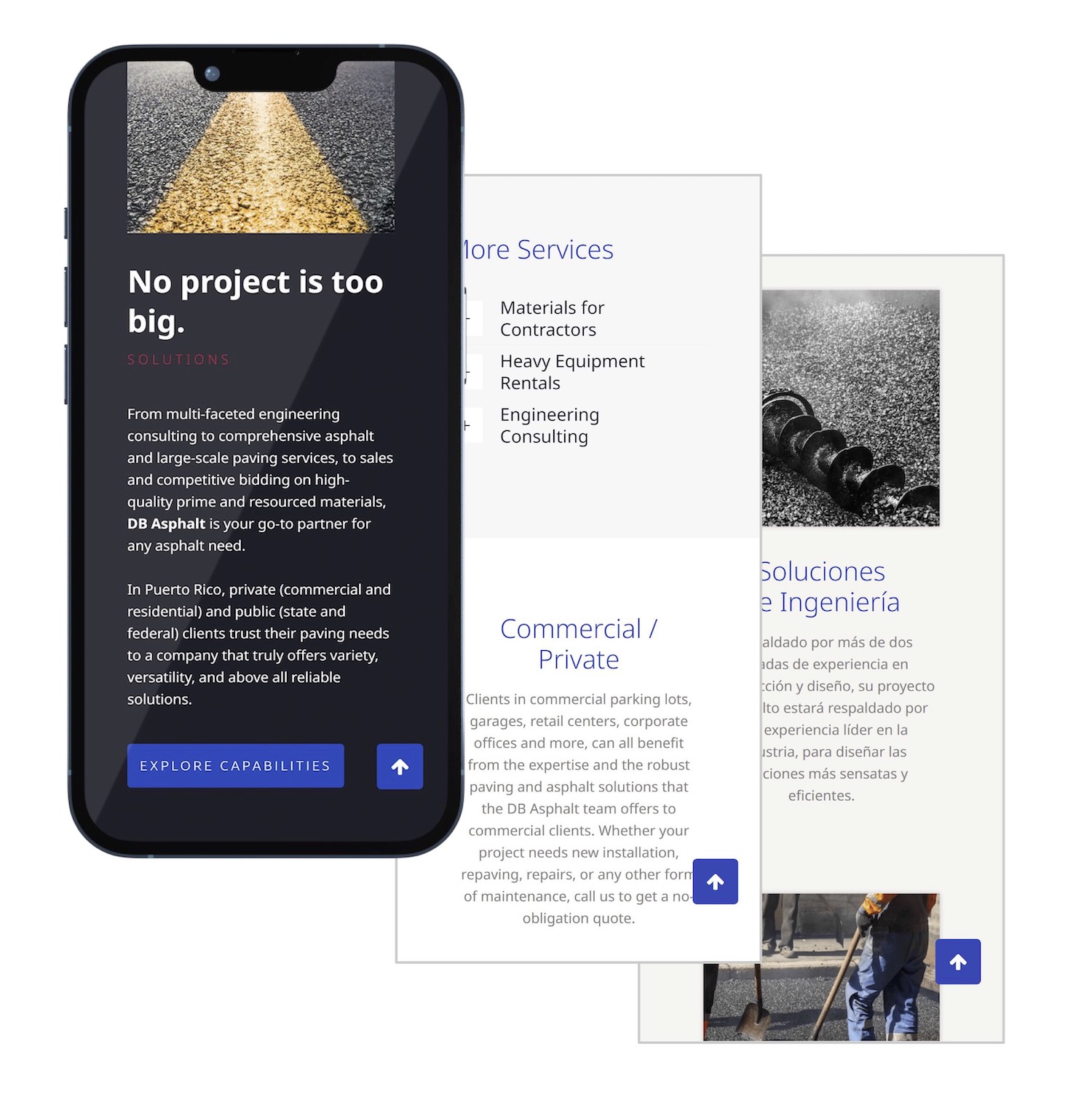 architecture general contractor engineering marketing website design asphalt