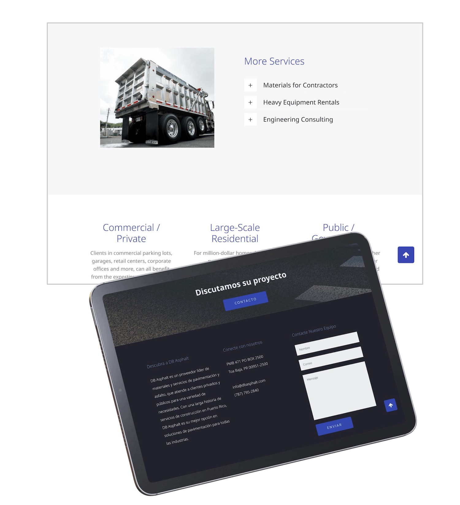 architecture general contractor engineering marketing website design asphalt