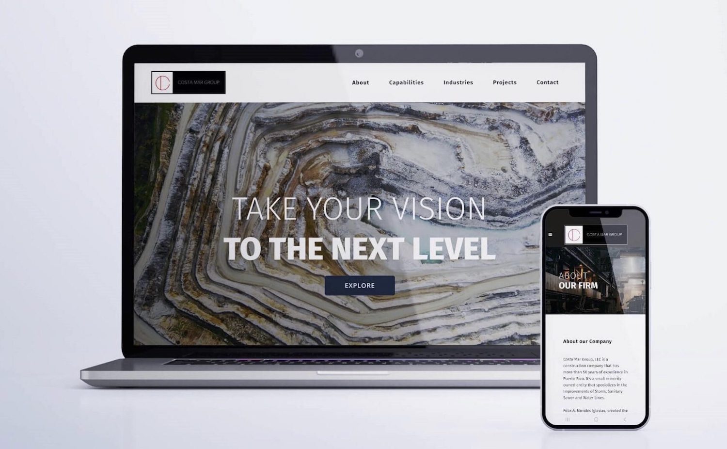 architecture general contractor engineering marketing website design