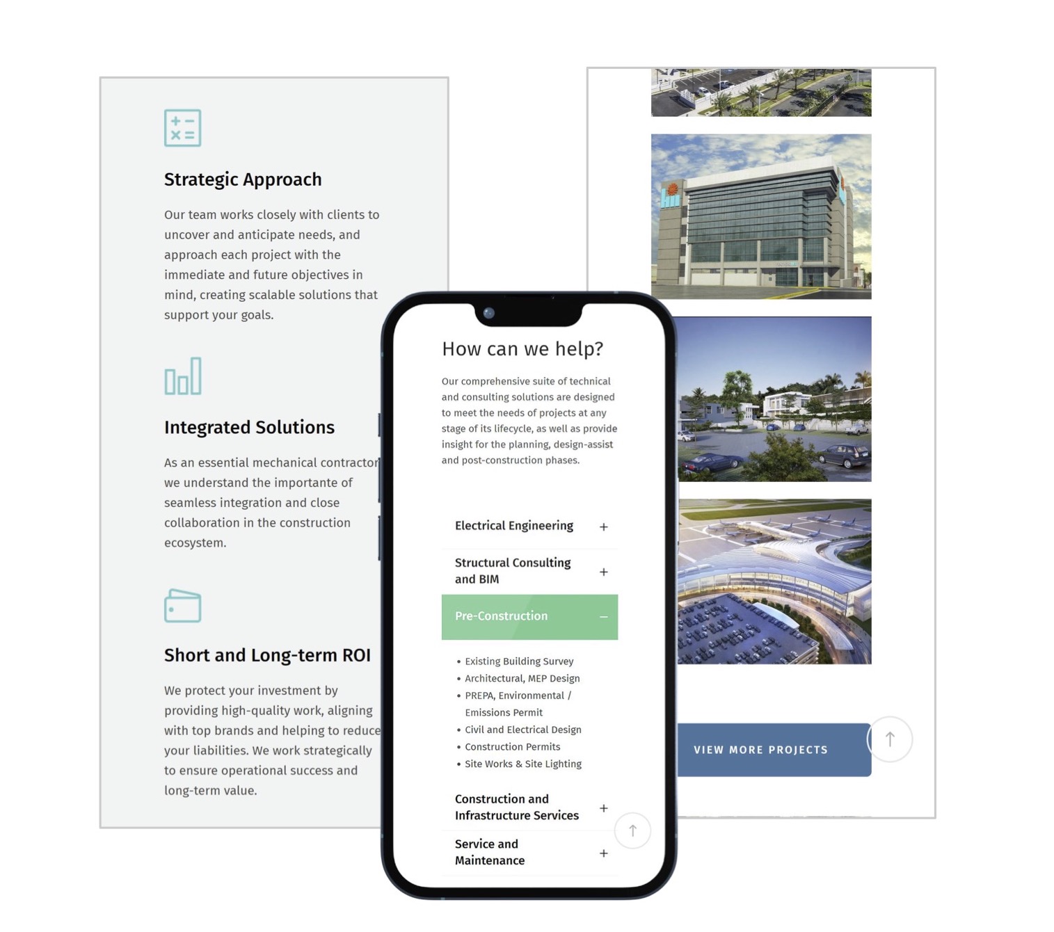 architecture general contractor engineering marketing website design
